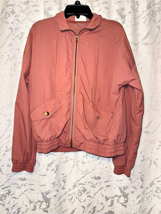 Coach Jackets & Blazers - Pink Zip Front Bomber Jacket Like New